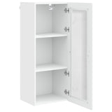Wall Glass Cabinet PORTO High Gloss White 40 x 31 x 100 cm 885449