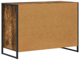 Side Cabinet Smoke Oak 79 x 36 x 75 cm Engineered Wood 886602