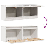 Wall Cabinets 2 pcs White 45x30x35 cm Solid Pinewood 813438