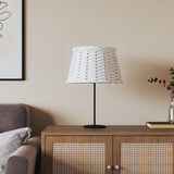 Lamp Shade White 38x23 cm Wicker 364384