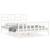 Bed Frame without Mattress White 160x200 cm Solid Wood Pine 3193087