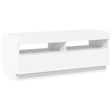 TV Cabinet with LED Lights High Gloss White 100x35x40 cm 804460