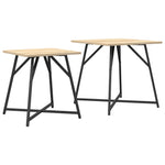 ZNTS Side Table 2 pcs Sonoma Oak Engineered Wood and Metal 869727