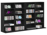 CD Cabinet 2 pcs Black Oak 65 x 23.5 x 97.5 cm Engineered Wood 8012677