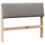Upholstered Headboard Taupe 100 cm Solid Pine Wood 879247