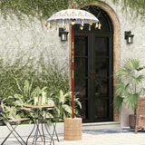 Balinese Parasol Cream 125 x 125 x 260 cm Cotton and Wood 42006464