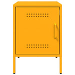 ZNTS Bedside Cabinet Mustard Yellow 36x39x50.5 cm Steel 842916