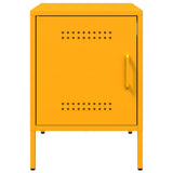 ZNTS Bedside Cabinet Mustard Yellow 36x39x50.5 cm Steel 842916