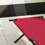 Folding Camping Bed Folding Manual Red Oxford fabric 42003194