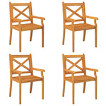 ZNTS 5 Piece Garden Dining Set Solid Wood Acacia 3058002
