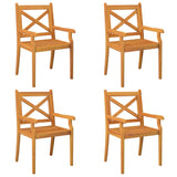 ZNTS 5 Piece Garden Dining Set Solid Wood Acacia 3058002