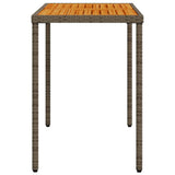 5 Piece Garden Dining Set with Cushions Grey Poly Rattan 365086