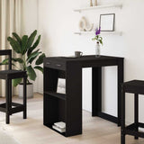 ZNTS Bar Table Black 102x70x103.5 cm Engineered Wood 3309322