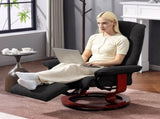 Reclining Swivel Chair, with Footrest - Black T3398P551725