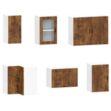 11 Piece Kitchen Cabinet Set Porto Smoked Oak Engineered Wood 3314966