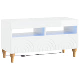 LED TV Cabinet High Gloss White Engineered Wood 896339