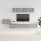 5 Piece TV Cabinet Set Grey Sonoma Engineered Wood 3114436