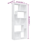 Book Cabinet White 67x24x161 cm Engineered Wood 801877