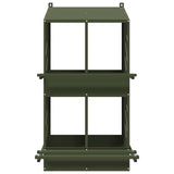 ZNTS Chicken Nesting Box with 4 Compartments Olive Green Metal 864353