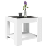 ZNTS Coffee Table with LED White 53x53x45 cm Engineered Wood 847539