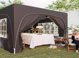 3 x 3m Pop-Up Gazebo Shelter, with Accessories - Black T3398P318693