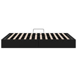 Storage Bed with Storage Black 137 x 190 cm Faux leather 3369972