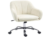 Velvet-Feel Office Chair - Beige T3398P424988