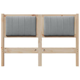 Upholstered Headboard Brown 120 cm Solid Pine Wood 879074