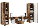 Bathroom Furniture Set 5 pcs Old Wood 33 x 34.5 x 160 cm 3406011