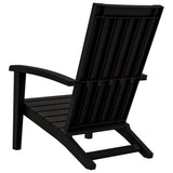 Garden Adirondack Chair Set of 2 Black Polypropylene Standard 364167