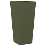 ZNTS Garden Planter Olive Green 35x35x75 cm Steel 851086