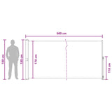Retractable Side Awning Anthracite 600 x 180 cm Polyester 42035373
