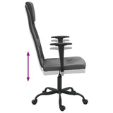 Office Chair Grey Mesh Fabric and Faux Leather 353020