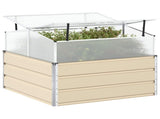 Planter Ivory 100 x 100 x 77 cm Galvanised Steel 42018127