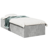Bed Frame without Mattress Concrete Grey 75x190 cm Small Single 841989