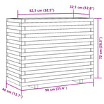 ZNTS Garden Planter 90x40x72 cm Solid Wood Douglas 3282637