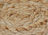 Area Rug Braided Design Jute 210 cm Round 343591