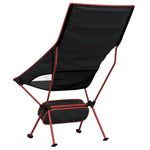 ZNTS Foldable Camping Chairs 2 pcs Black Oxford Fabric and Aluminium 366546