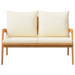 Garden Bench with Cushion Brown Solid Acacia wood 4106457