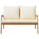 Garden Bench with Cushion Brown Solid Acacia wood 4106457