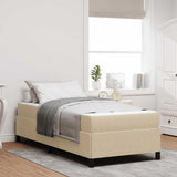 Bed Frame with Mattress Light Green Grey 80 x 200 cm Fabric 3399094