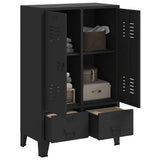 Wardrobe Metal Industrial Style 67x35x107 cm Black 245960