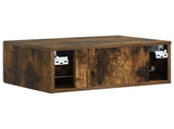 Wall-Mounted Bedside Cabinet 2 pcs Smoked Oak 49 x 34.5 x 20 cm 898116