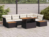 Garden Sofa Set with Storage 10 pcs Black Poly rattan 3358836