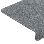 Stair Mats Self-adhesive 15 pcs 65x21x4 cm Light Grey Rectangular Edge 134564