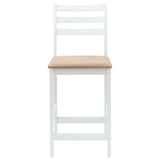 Dining Chairs 2 pcs White 40 x 47.5 x 99.5 cm Solid Rubber Wood 42020472