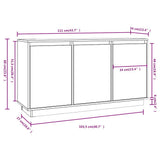 Sideboard White 111x34x60 cm Solid Wood Pine 813810