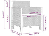 Garden Dining Set 11 pcs White Rattan and Steel 3378762