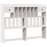 Bookcase Bed without Mattress White 160x200 cm Solid Wood Pine 3323966