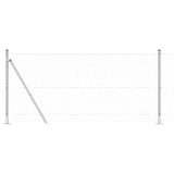 Hexagonal Fence with Concrete Base 50 x 0.8 m Galvanised Steel 3353833